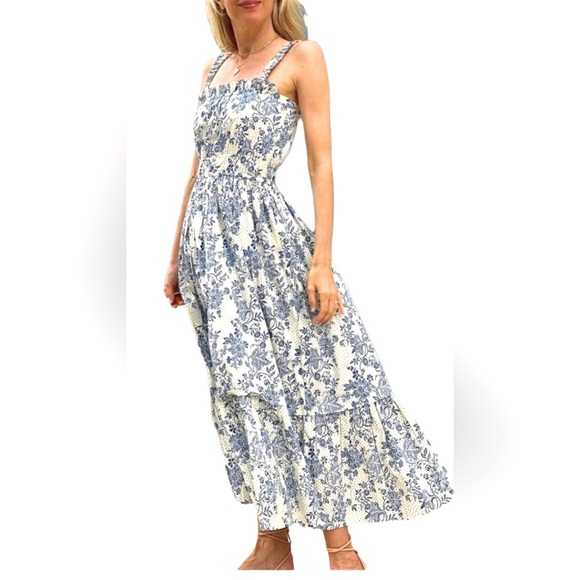 daydress london Dresses & Skirts - Daydress London Blue Chinz Florence Luxury Sundress NWOT Small
